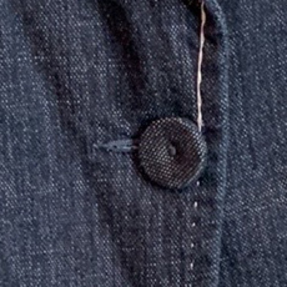 Talbots Cropped Denim Blazer With Contrast Trim - Picture 9 of 9